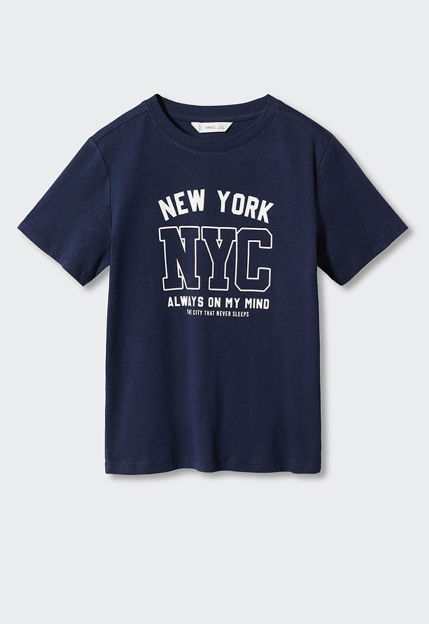 MANGO - T-shirt newyork - navy