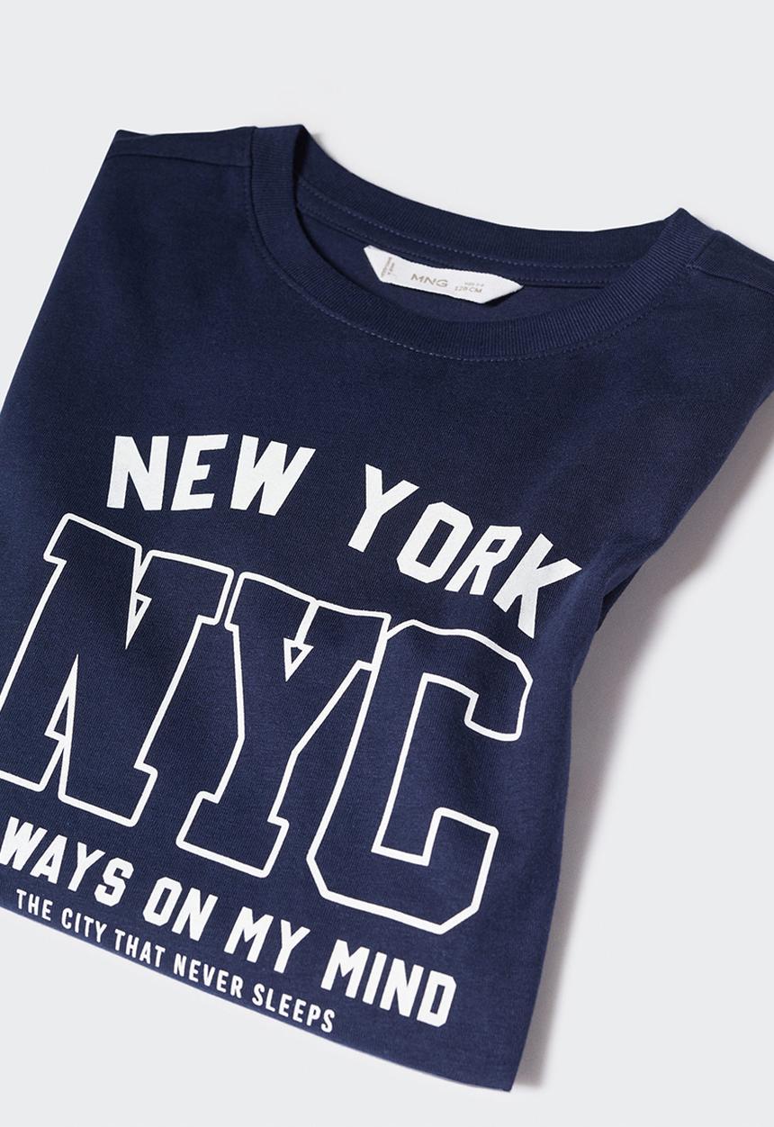 MANGO - T-shirt newyork - navy