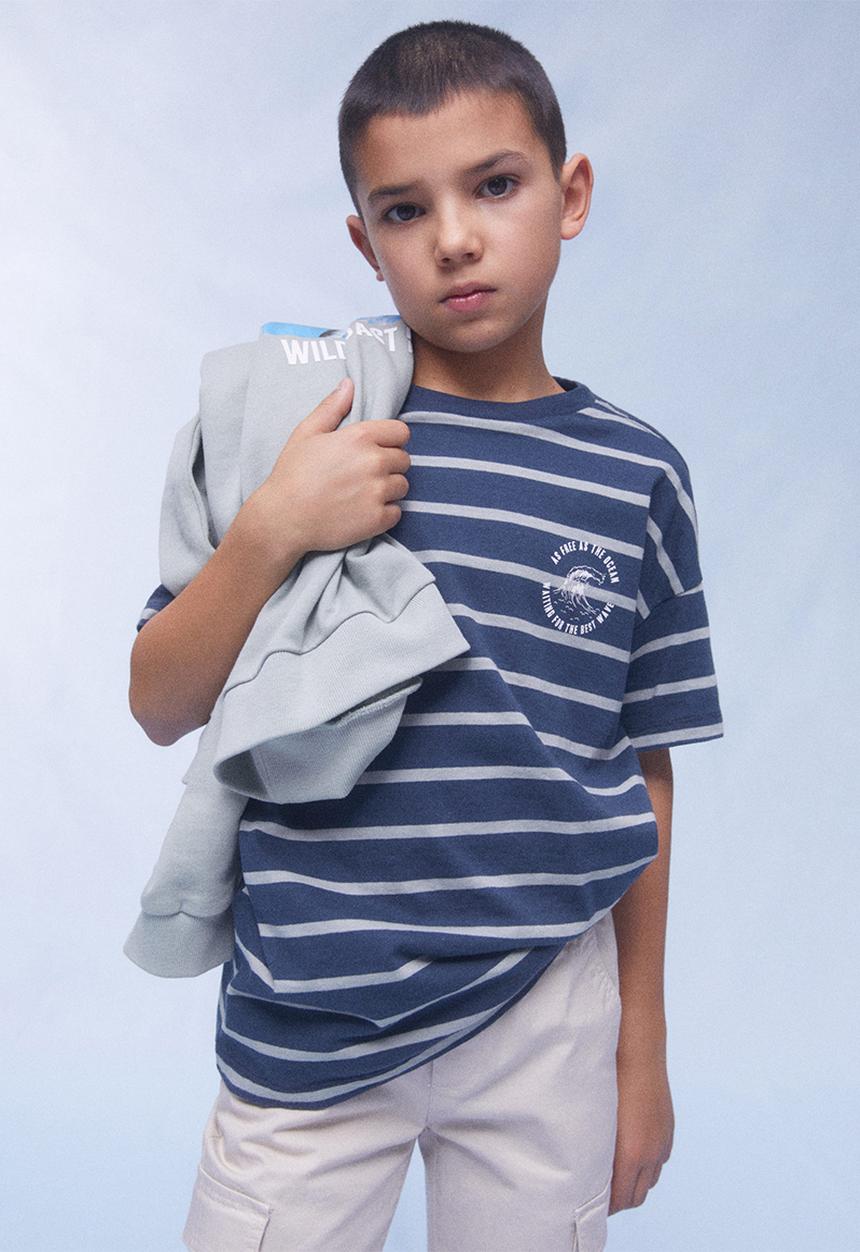 MANGO - T-shirt rules - dark blue
