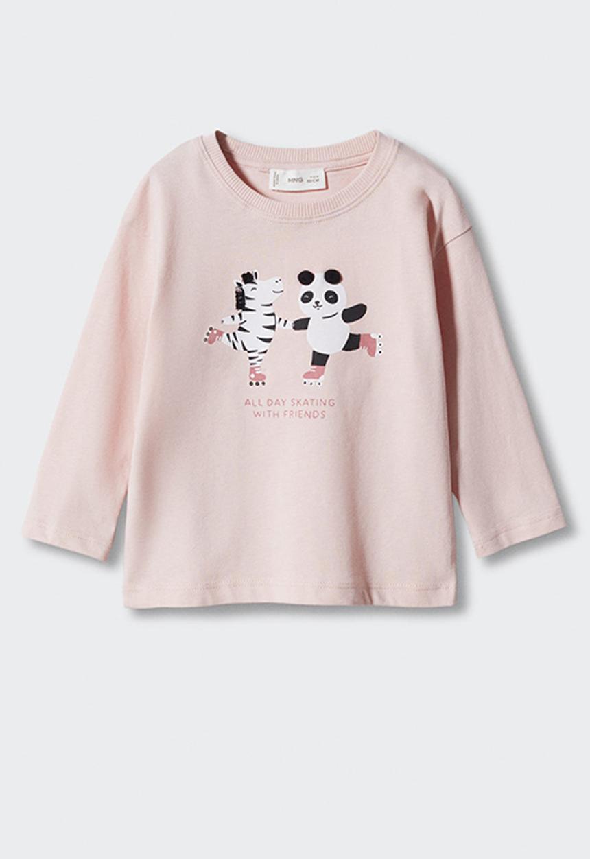 MANGO - T-shirt playing - pink
