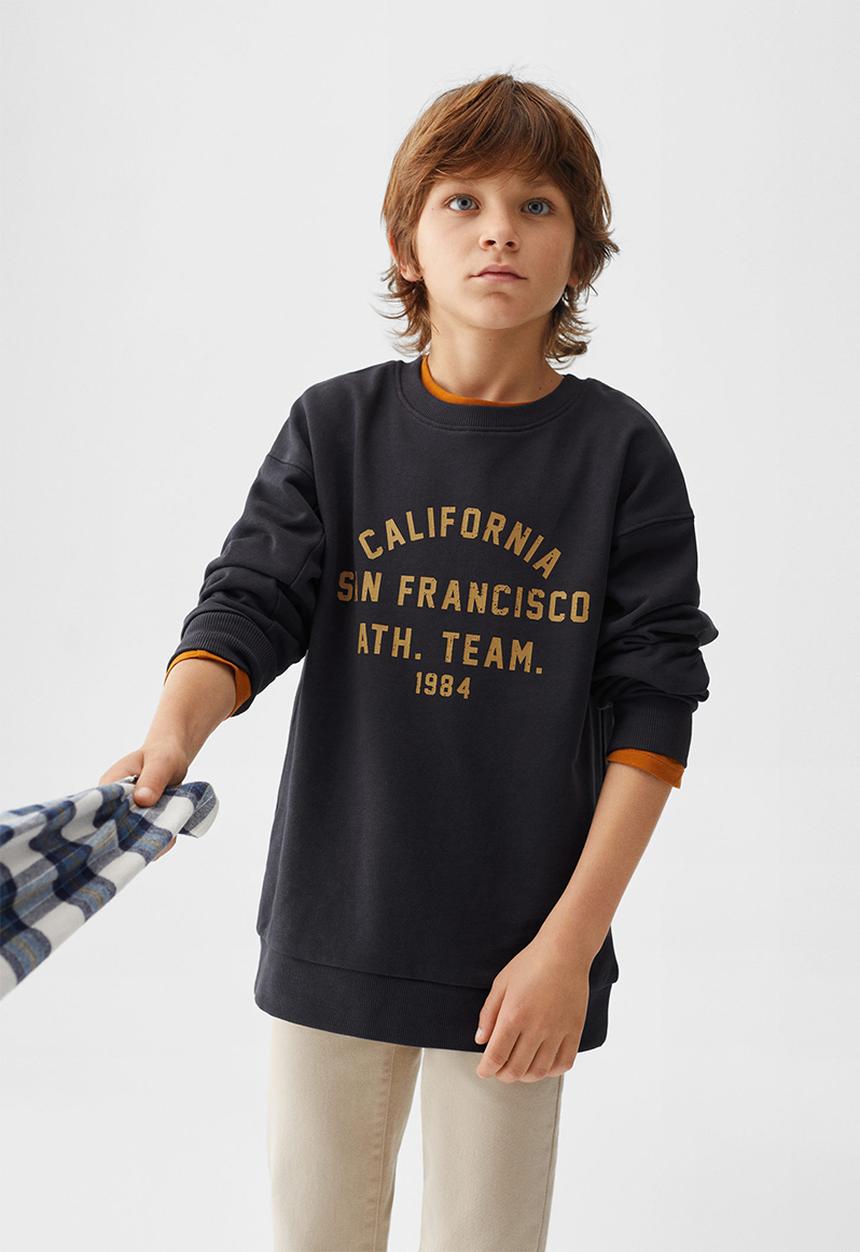 MANGO - Sweatshirt california - black