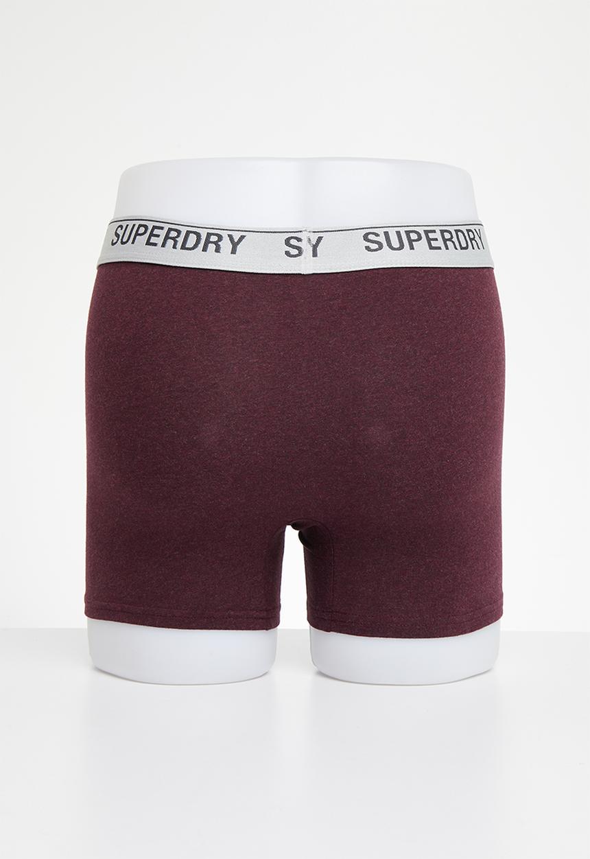 Superdry. - Boxer multi triple pack - burgundy/red/pink