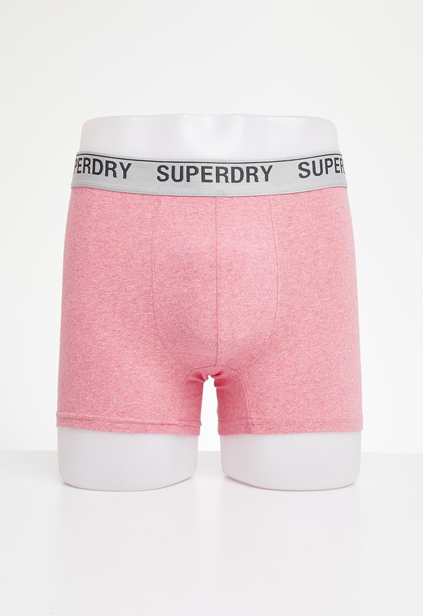 Superdry. - Boxer multi triple pack - burgundy/red/pink