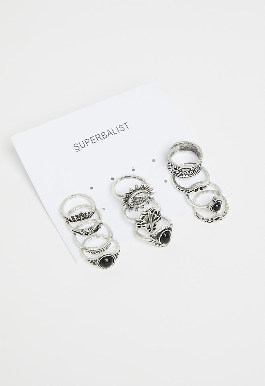 Superbalist - Eric multi ring pack - silver