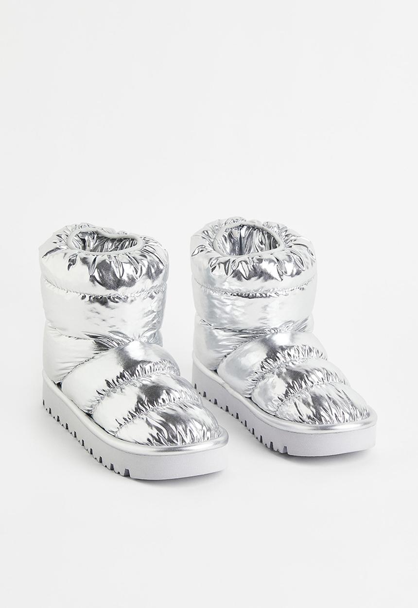 H&M - Padded boots - silver-coloured