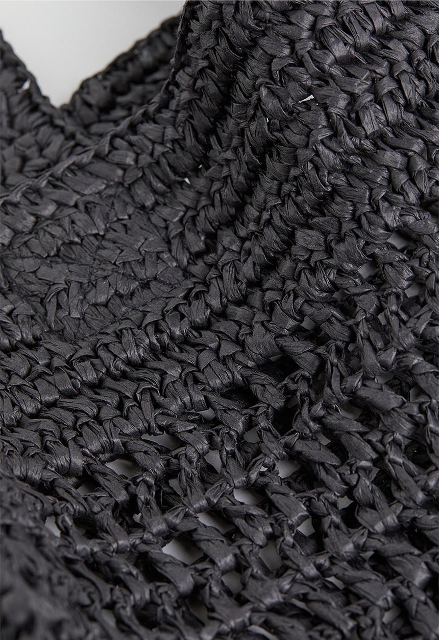 H&M - Straw shopper - black