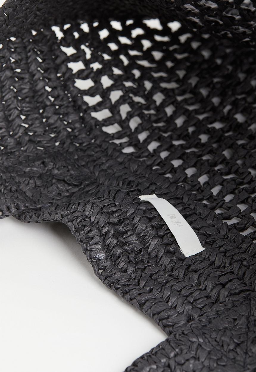 H&M - Straw shopper - black
