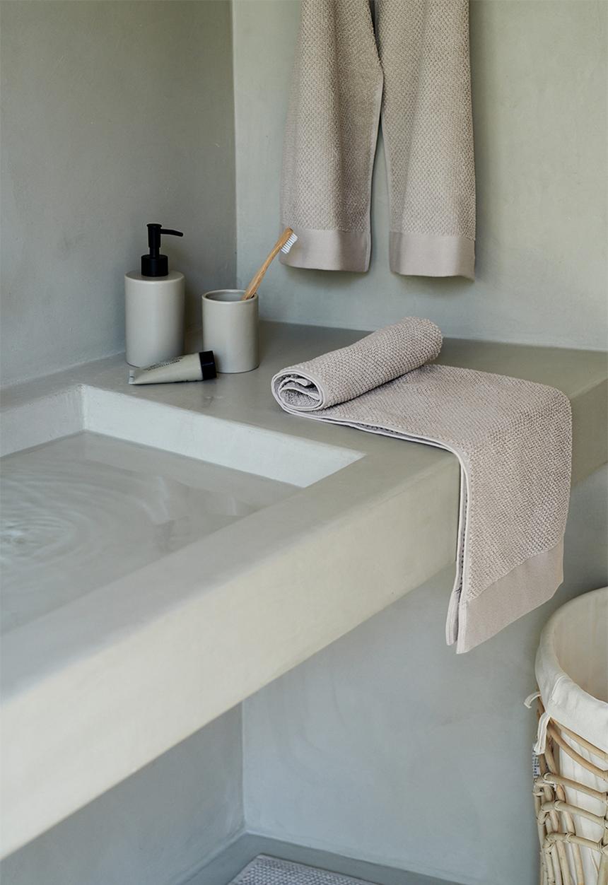H&M - Cotton terry hand towel - light beige