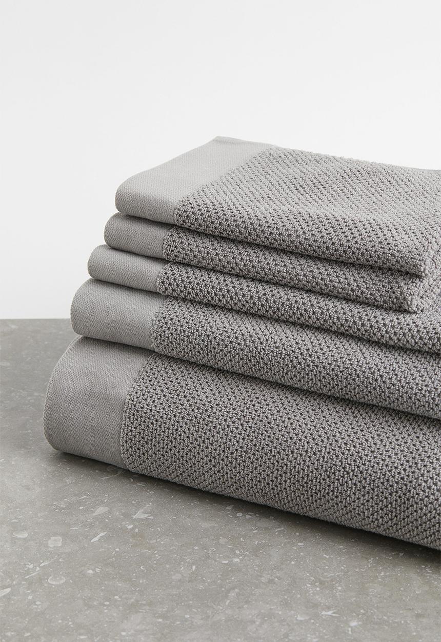 H&M - 2-pack cotton terry guest towels - grey