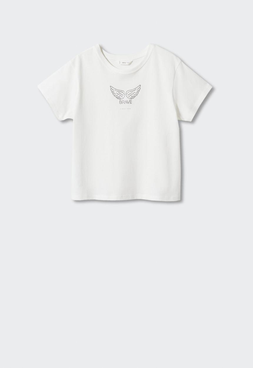 MANGO - T-shirt marais - off white