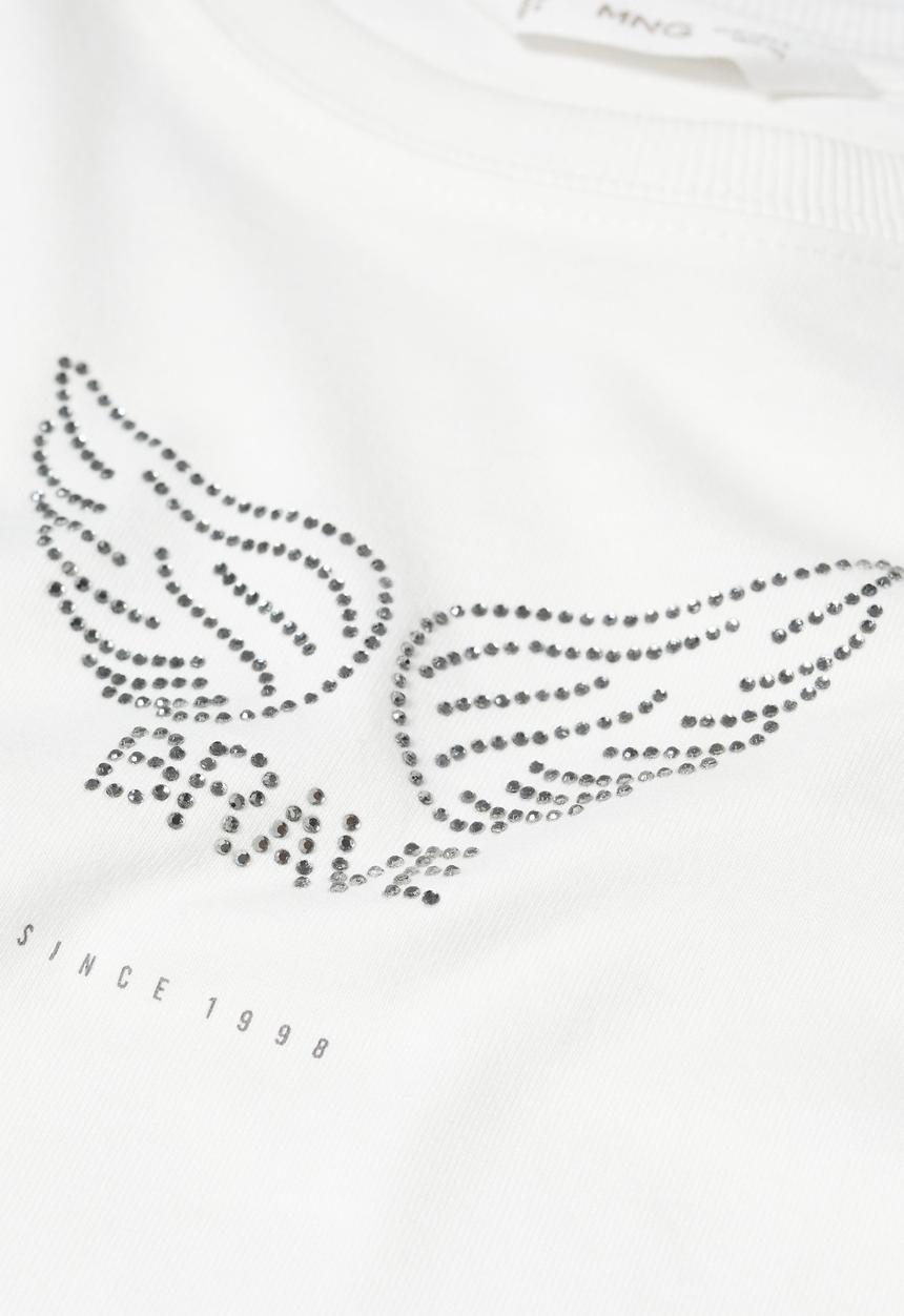 MANGO - T-shirt marais - off white