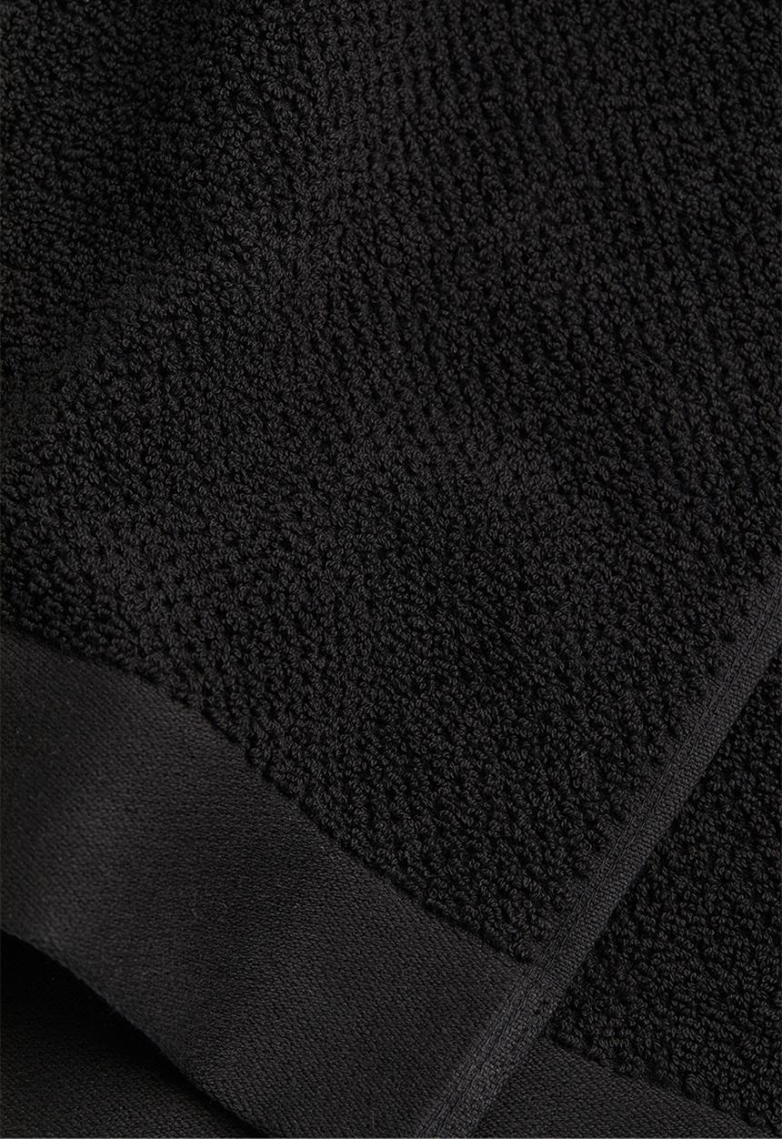 H&M - 2-pack cotton terry guest towels - black