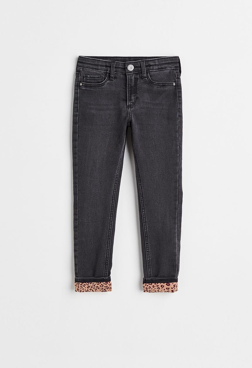 H&M - Skinny fit lined jeans - black