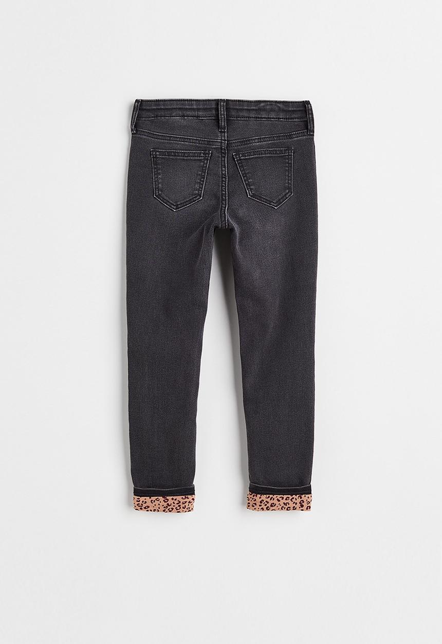H&M - Skinny fit lined jeans - black