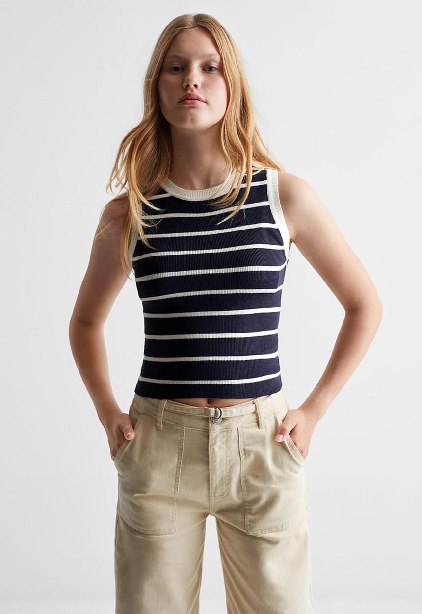 MANGO - Top marino - navy