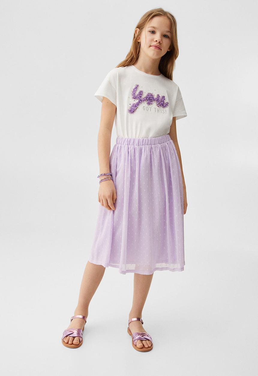 MANGO - T-shirt you - off white