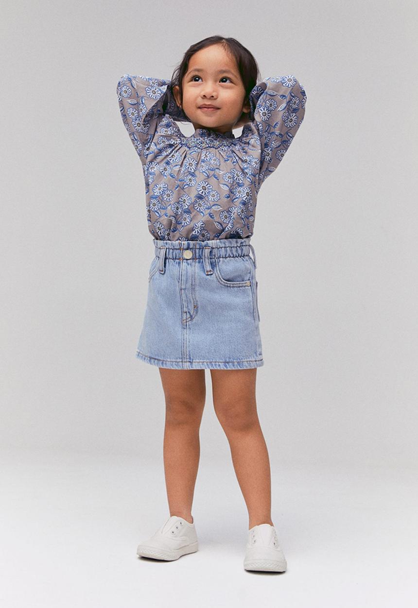 MANGO - Skirt cindy - light denim