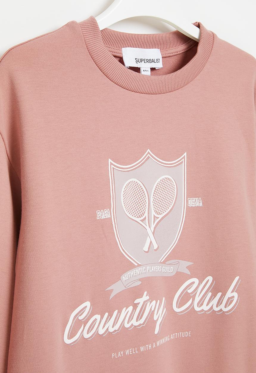 Superbalist - Graphic sweat dress - dusty pink