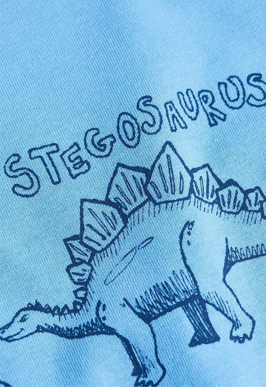 H&M - Printed T-shirt - light blue/dinosaurs