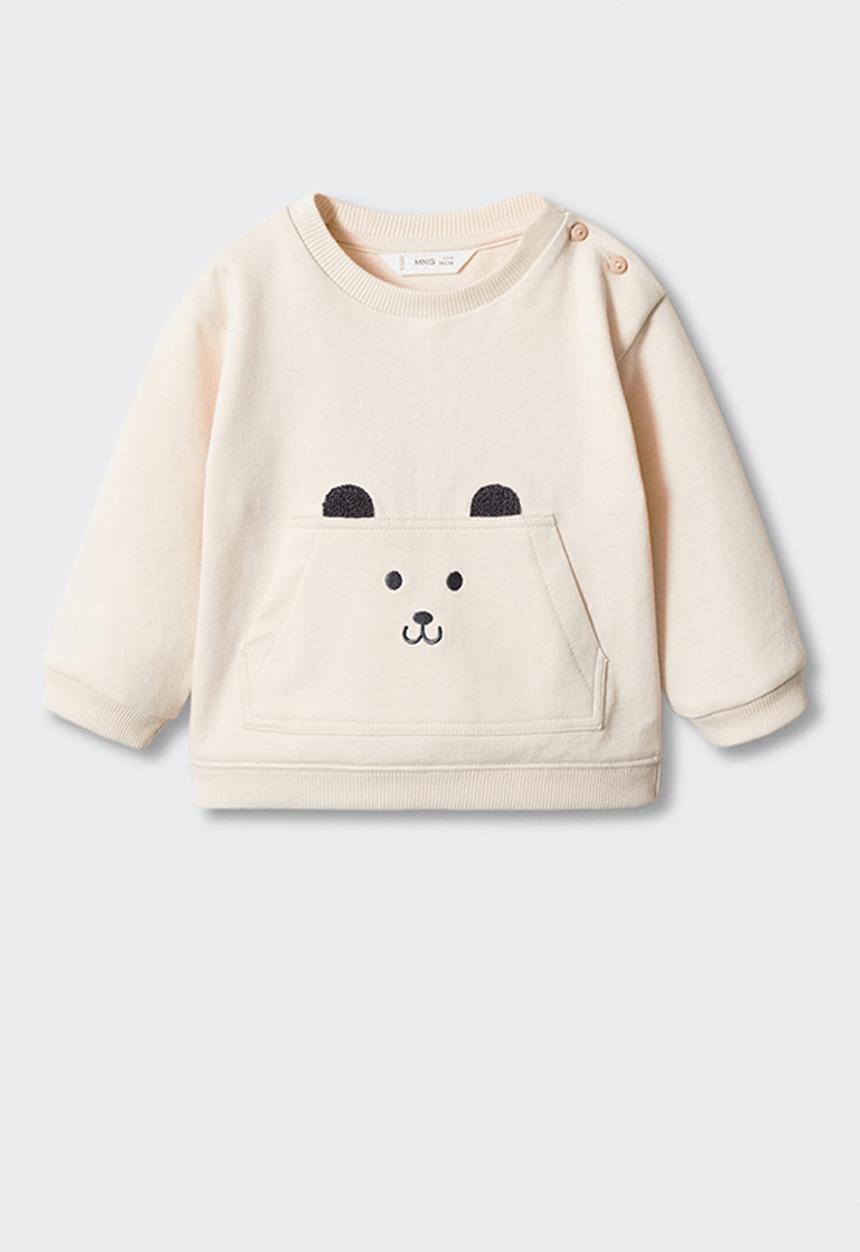 MANGO - Sweatshirt uni - light beige