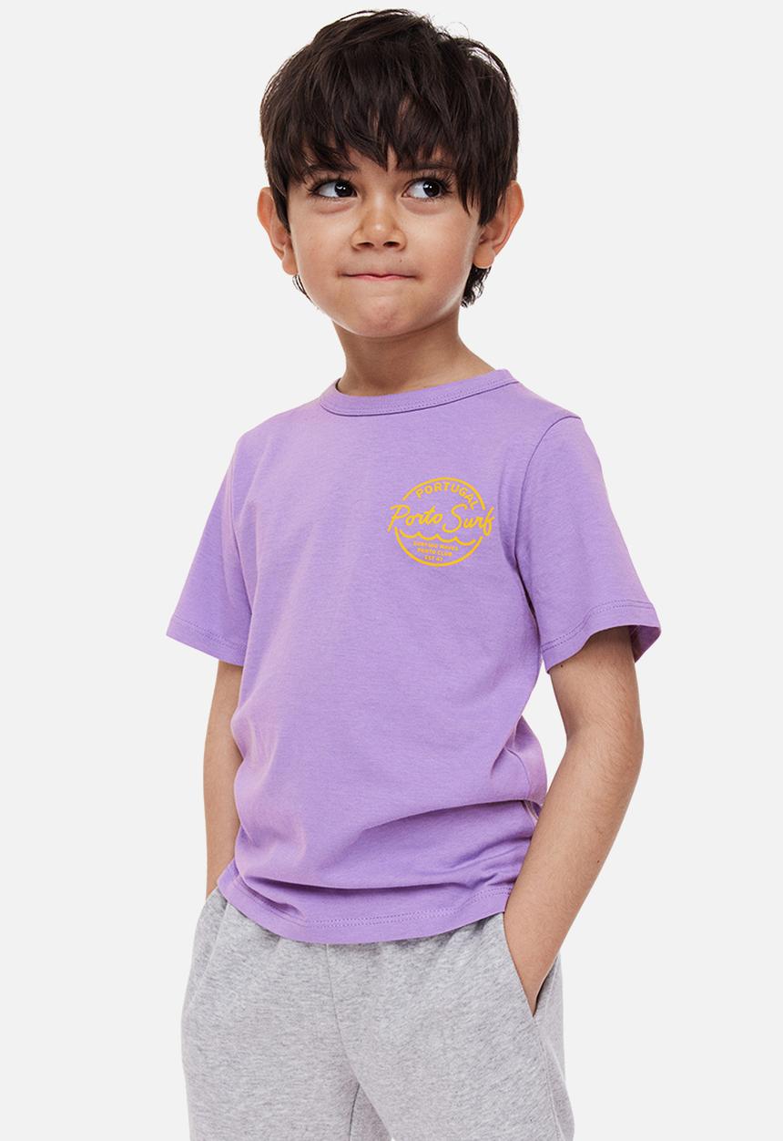 H&M - Printed T-shirt - purple/porto surf