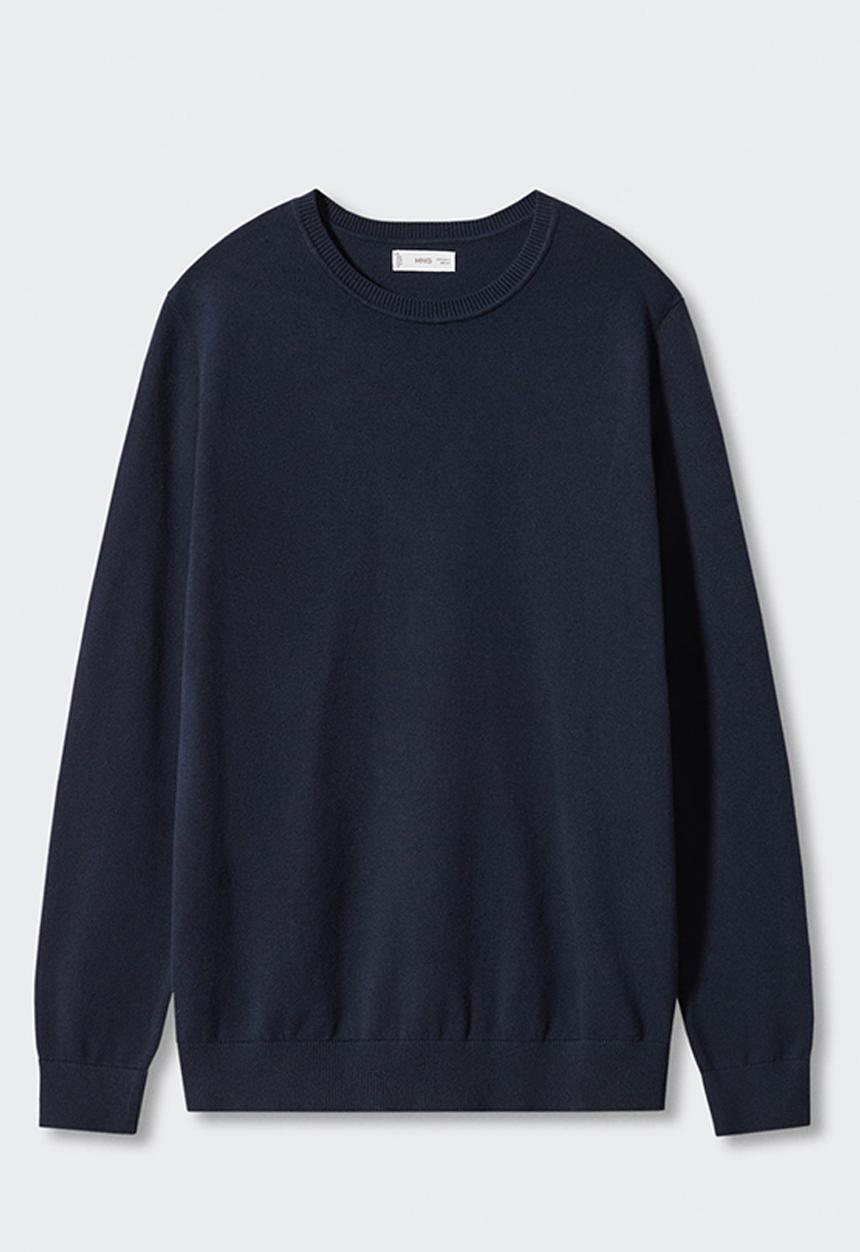 MANGO - Sweater basneck - navy