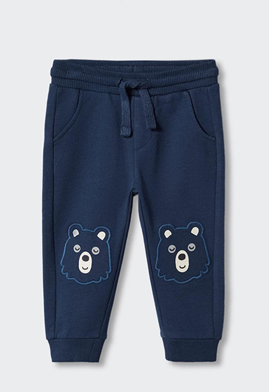 MANGO - Trousers nature - navy