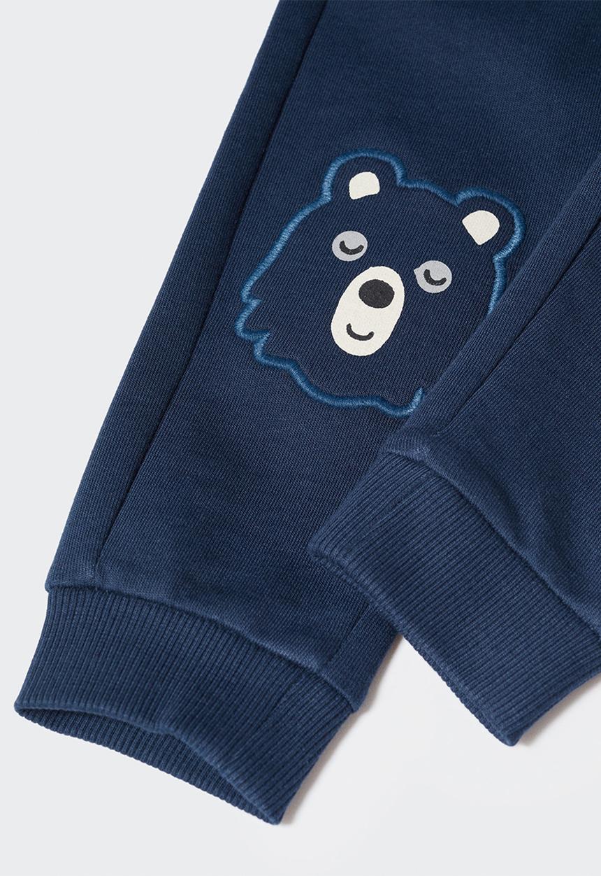 MANGO - Trousers nature - navy
