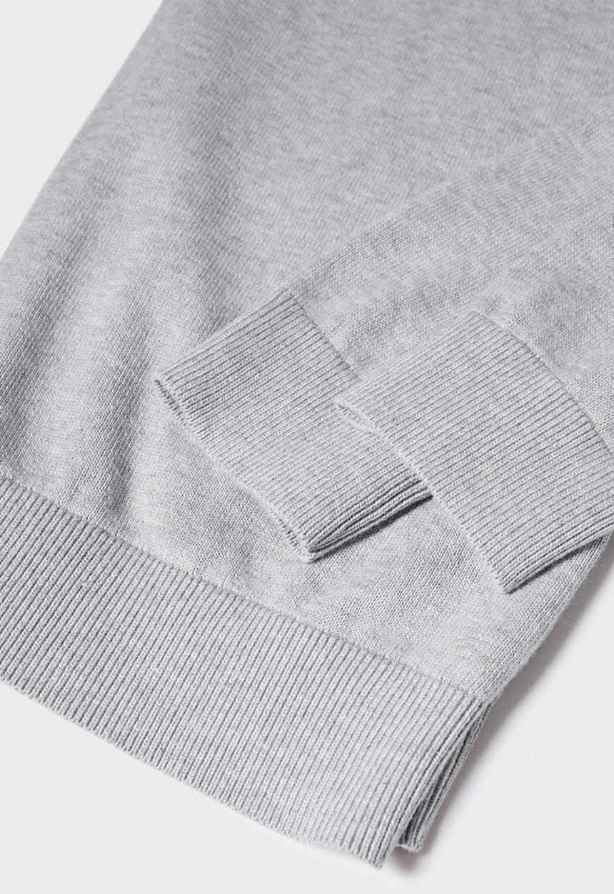MANGO - Sweater basneck - light grey denim