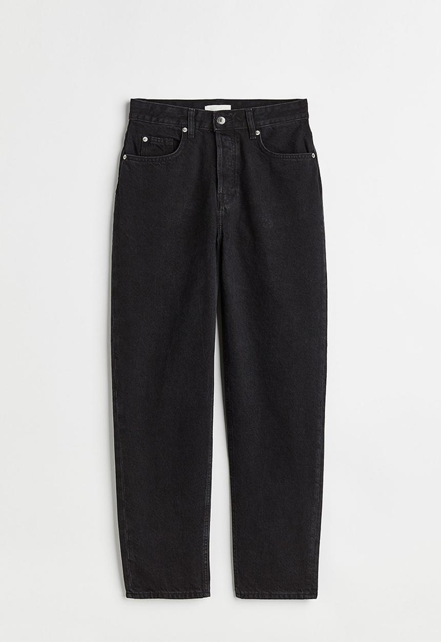 H&M - Tapered high ankle jeans - dark grey