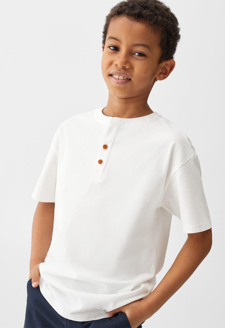MANGO - T-shirt pani4 - off white