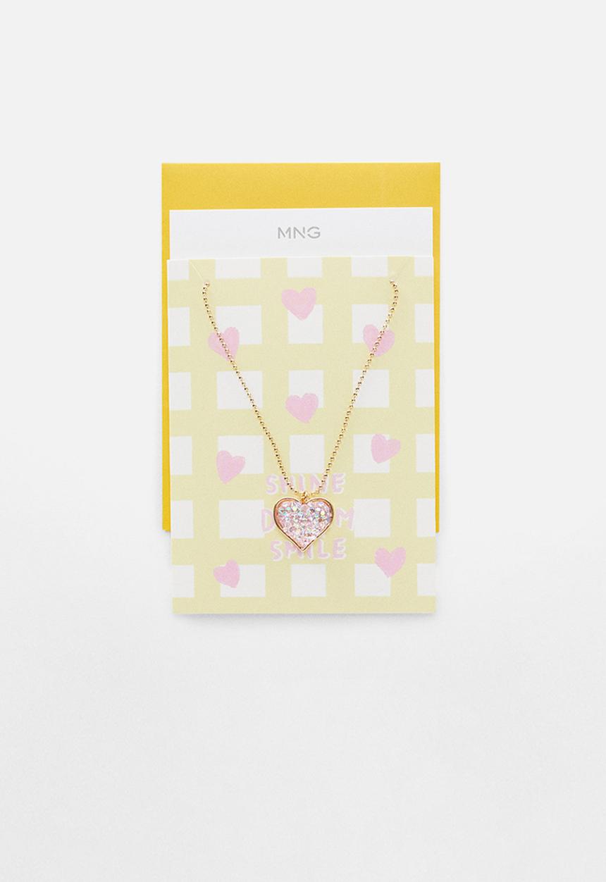 MANGO - Necklace heart - silver