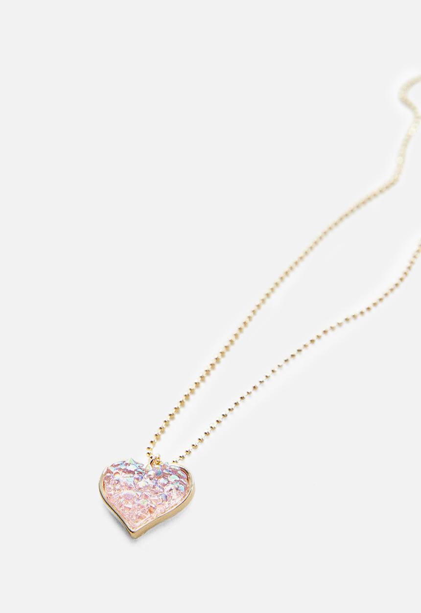 MANGO - Necklace heart - silver