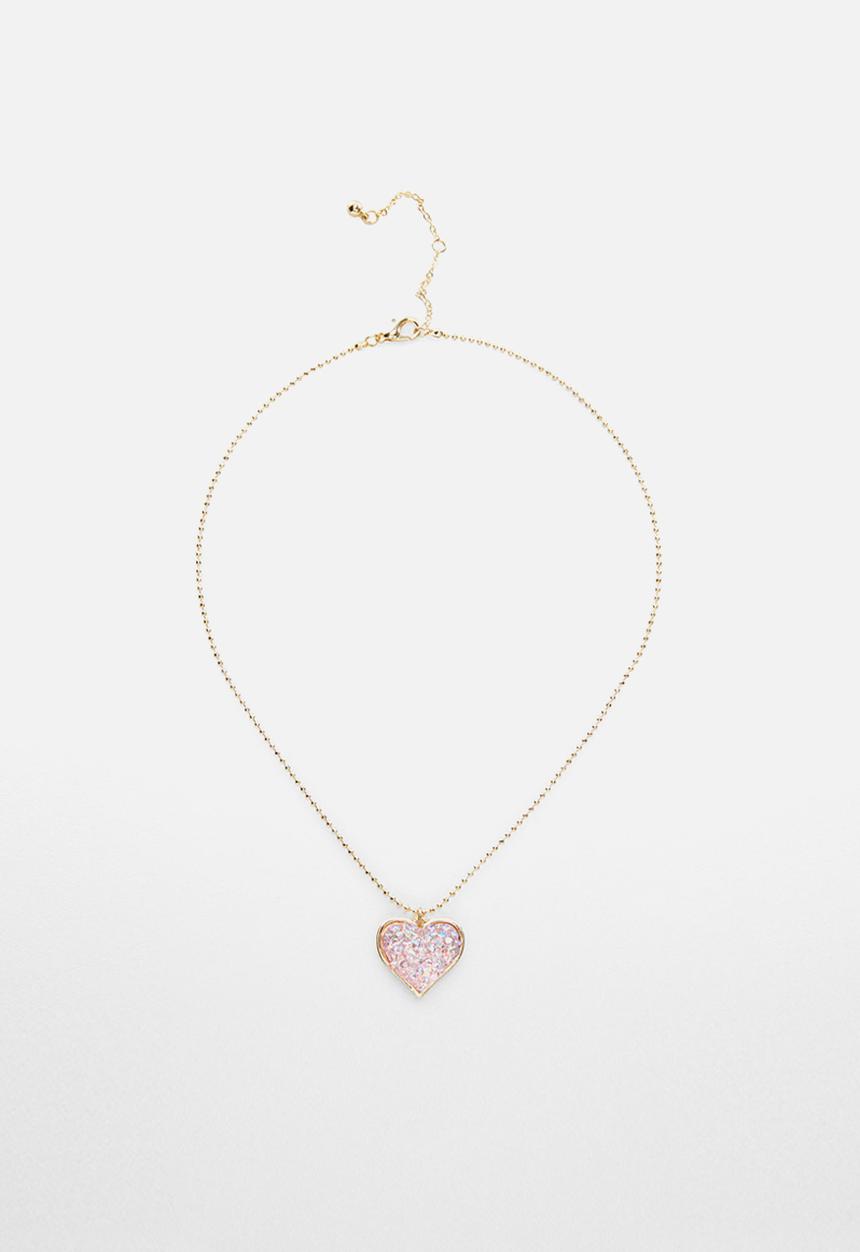 MANGO - Necklace heart - silver
