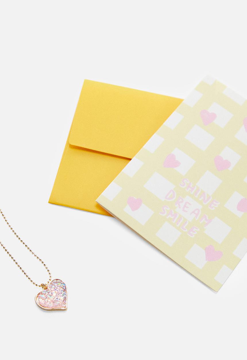 MANGO - Necklace heart - silver