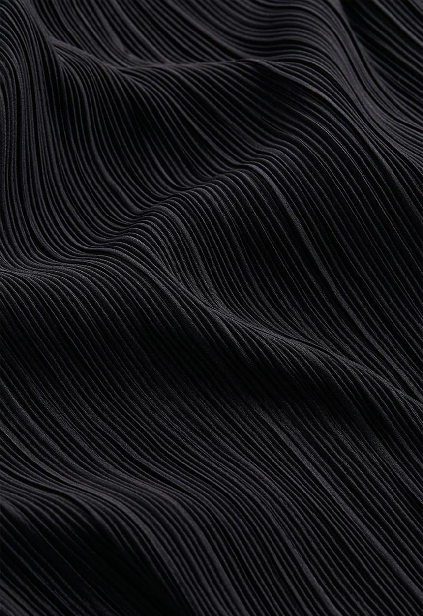 H&M - Pleated wrapover dress - black