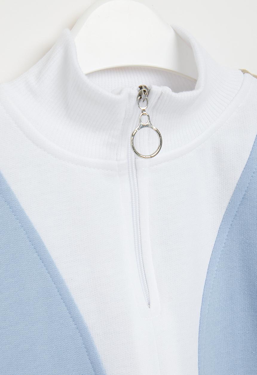 Superbalist - Crop quarter zip top - multi 