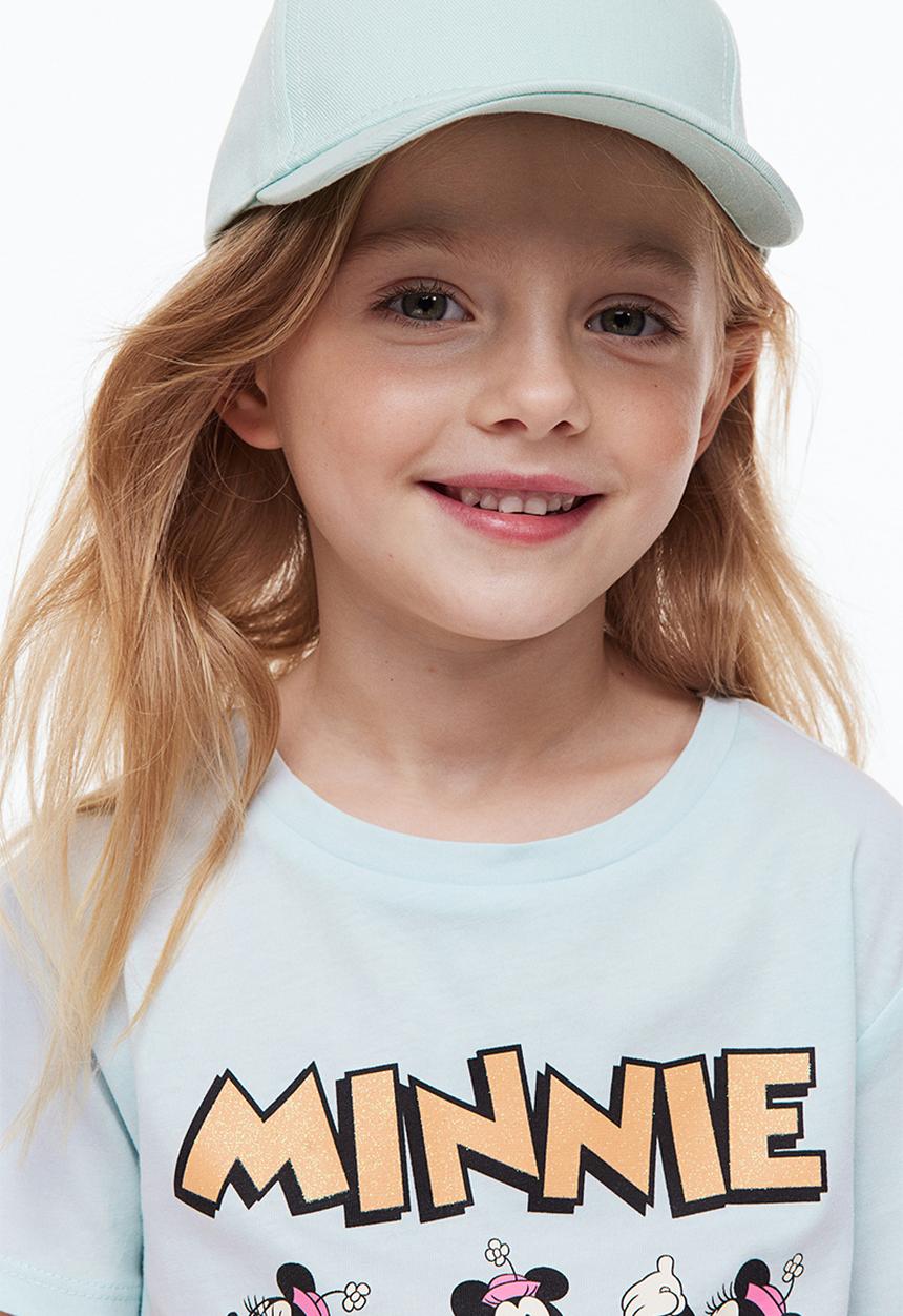H&M - Printed T-shirt -  light turquoise/minnie mouse