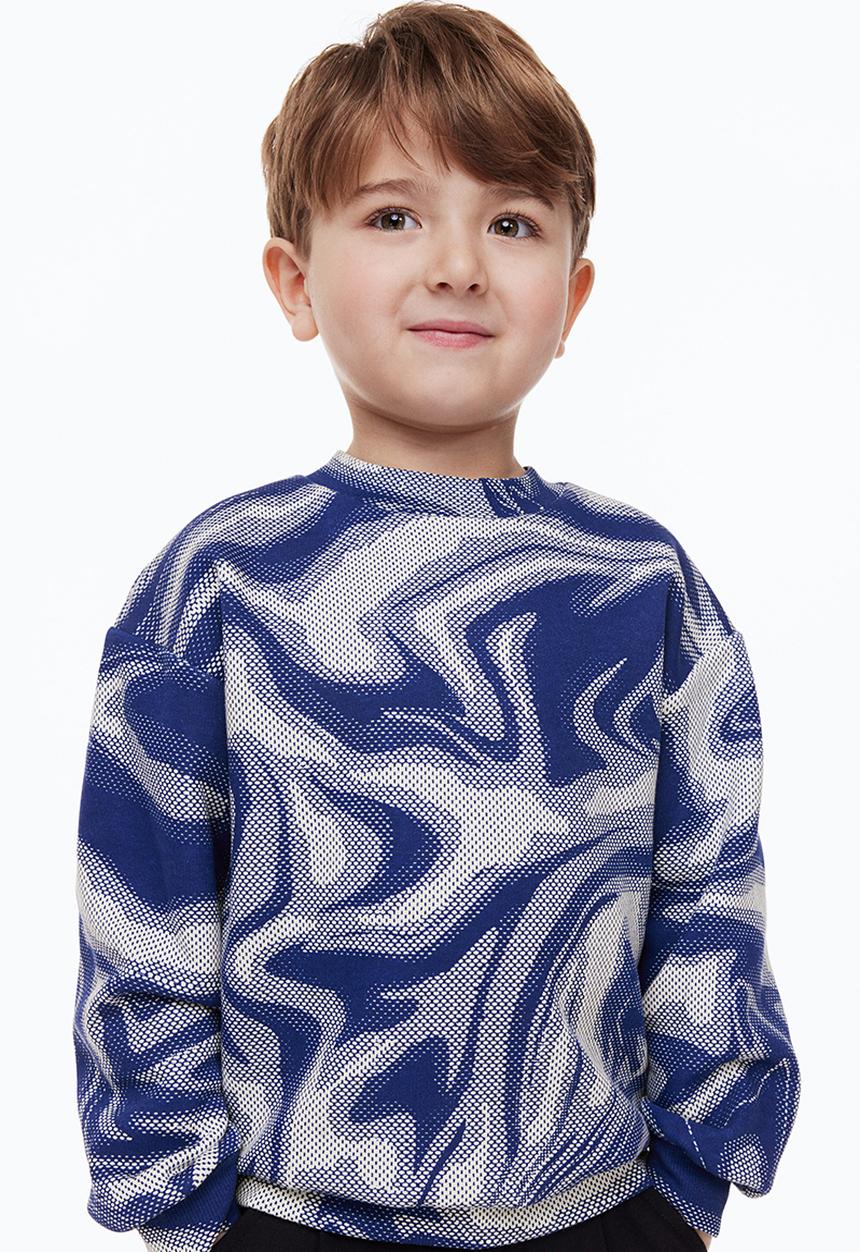 H&M - Oversized sweatshirt - blue/patterned