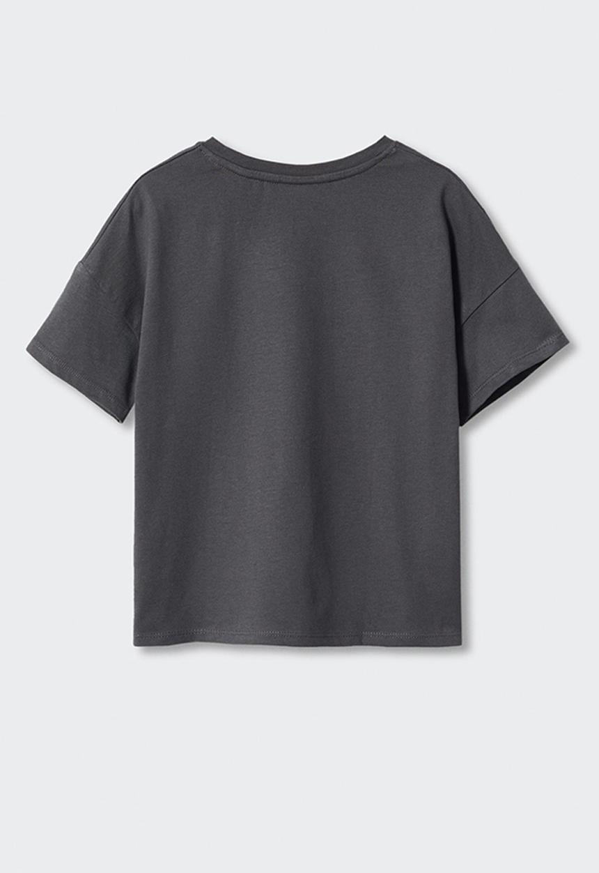 MANGO - T-shirt marga - charcoal