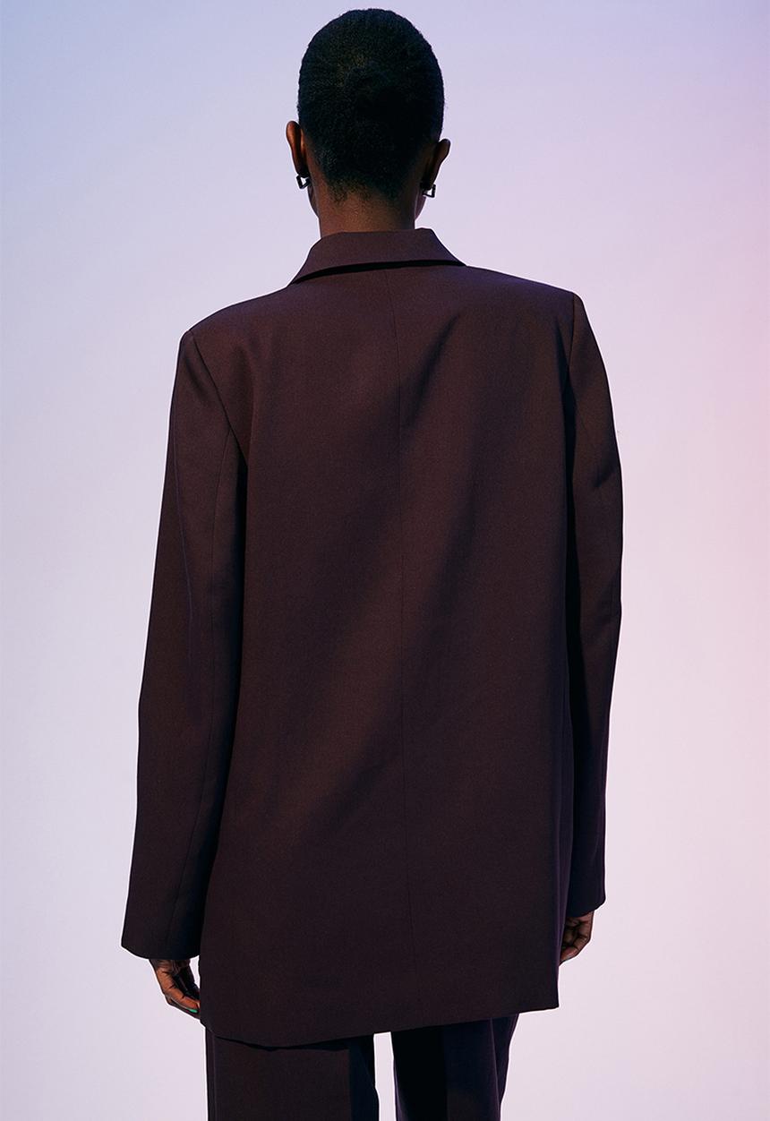 H&M - Double-breasted blazer - burgundy