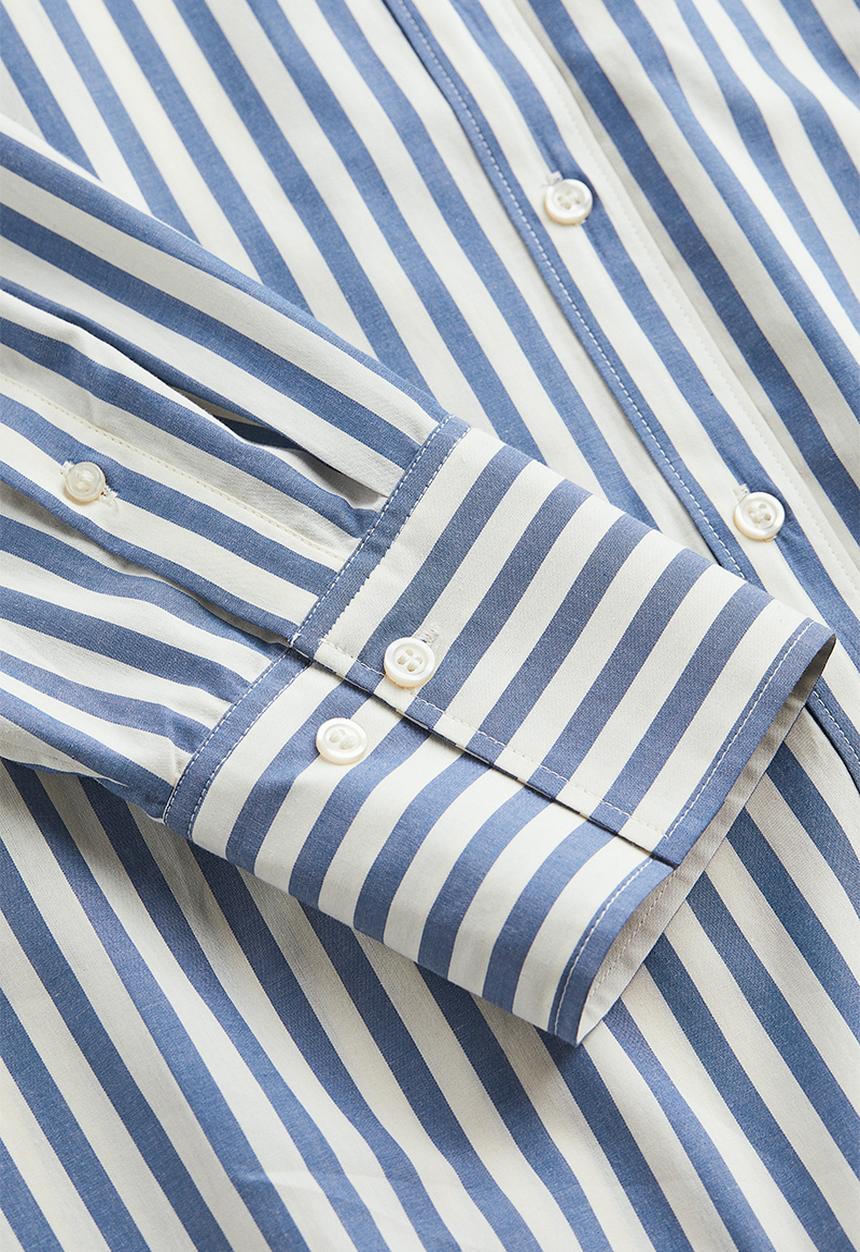 H&M - Cotton shirt - blue/white striped
