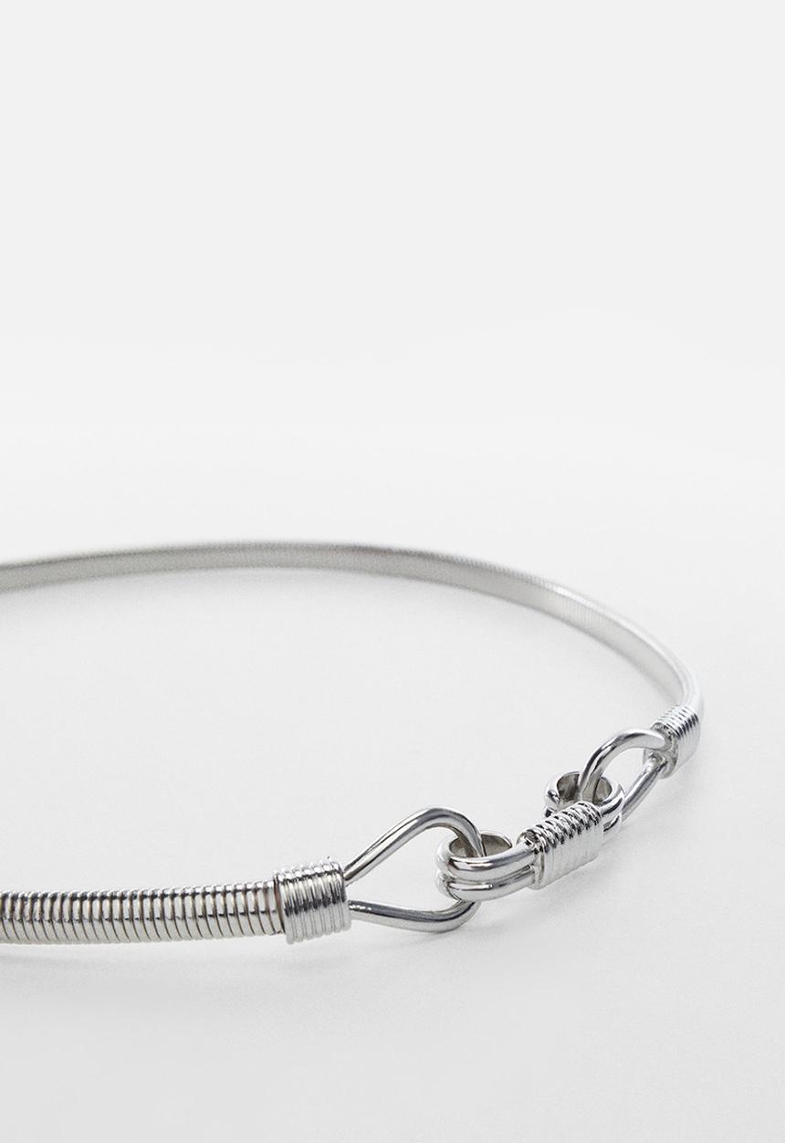 MANGO - Belt berlin - silver