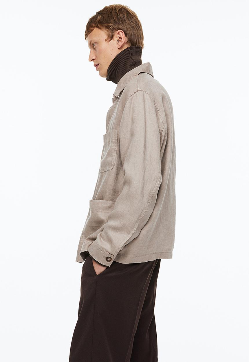 H&M - Linen shacket - beige