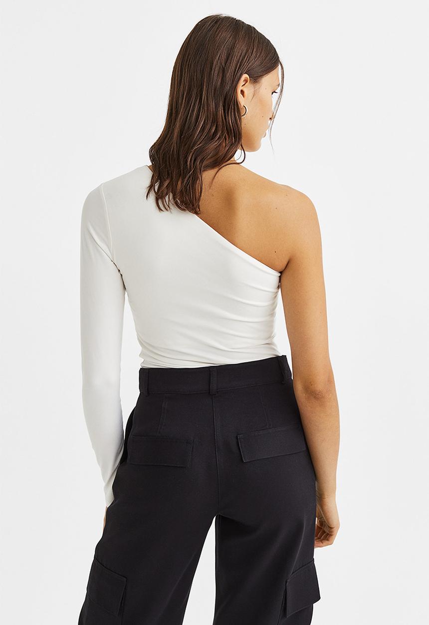 H&M - One-shoulder top - white