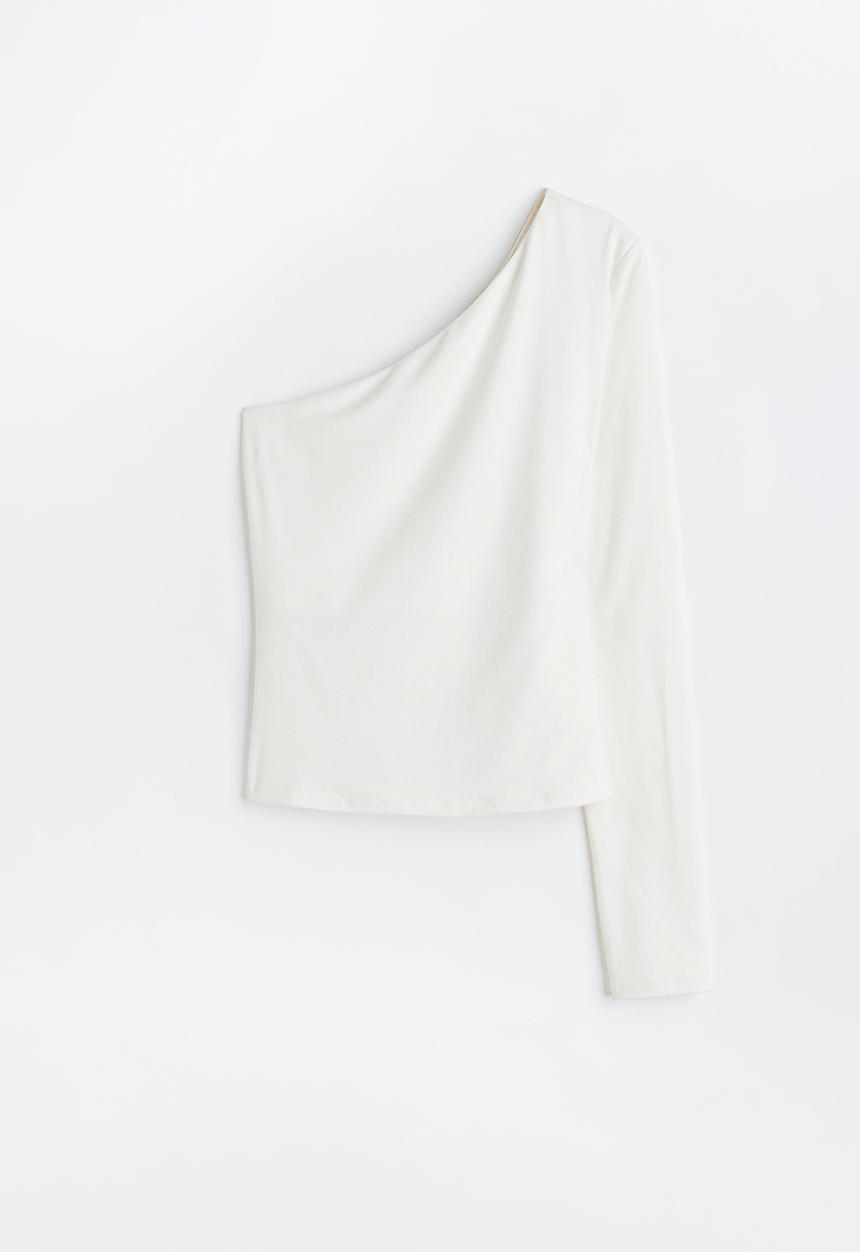 H&M - One-shoulder top - white