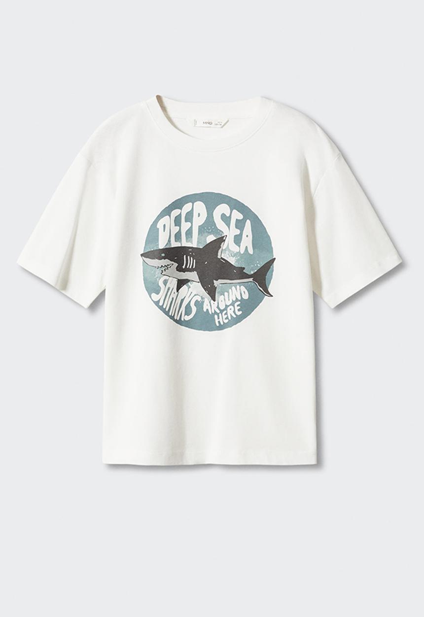 MANGO - T-shirt overcome - off white