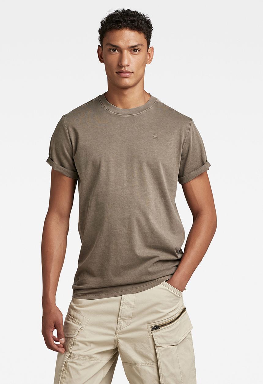 G-STAR - Lash r t short sleeve compact jersey o rfd - deep walnut gd