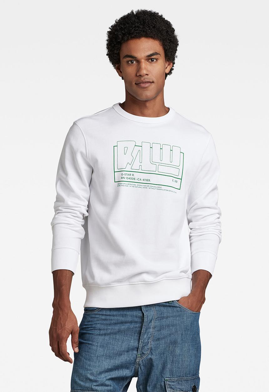 G-STAR - Raw. r sw heavy hodson sweat ub o - white