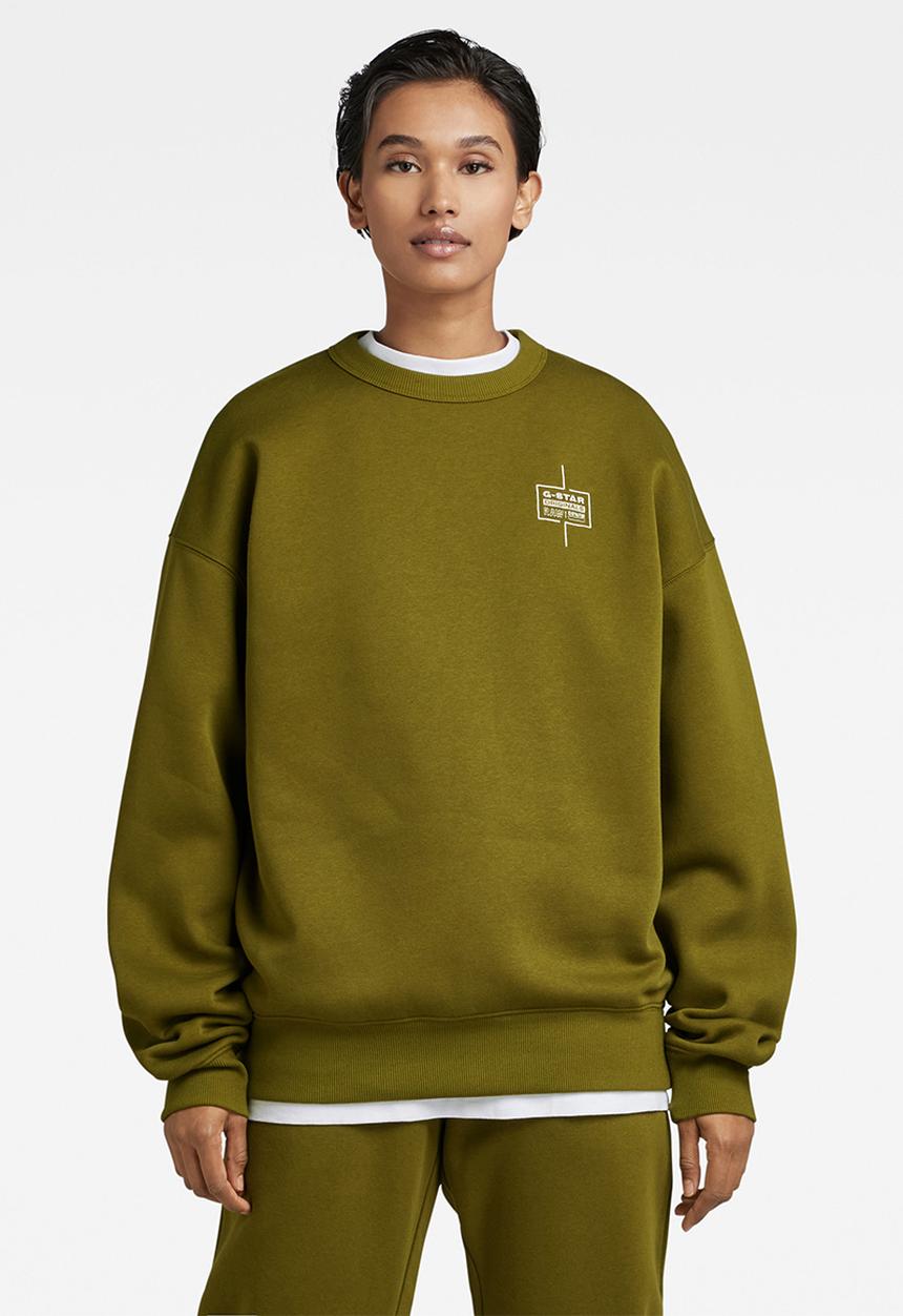 G-STAR - Unisex core loose r sw pacior sweat r - avocado